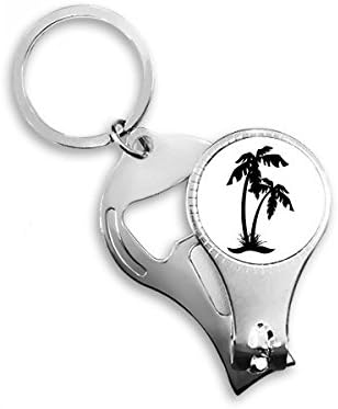 עץ קוקוס חוף שחור מתאר ציפורניים ניפר טבעת מפתח בקבוקי שרשרת פותחן