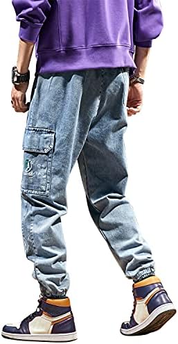 מכנסי ג'וגר של ג'ינג'ים של Cekaso מסלול מכנסיים של מטען היפ הופ הרם ספורט מכנסי מכנסי ג'ינס מזדמנים