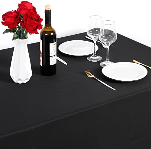 טורסטין 4 חבילות שולחן שולחן בדים שחור מכסה שולחן שולחן מלבן 60 x 102 אינץ