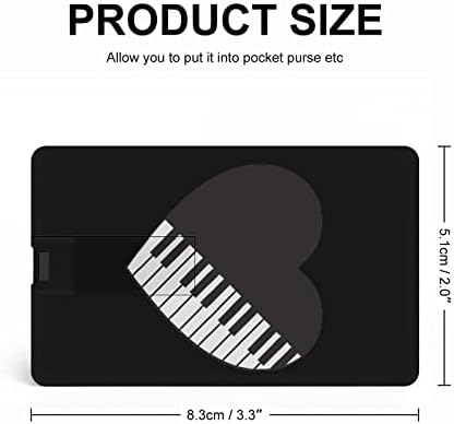 מקשי פסנתר כרטיס לב USB 2.0 פלאש כונן 32 גרם/64 גרם דפוס מודפס מצחיק