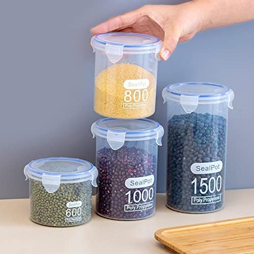 פלסטיק שקוף פחיות מזון פחיות מטבח מזון פחיות 1000 מ ל