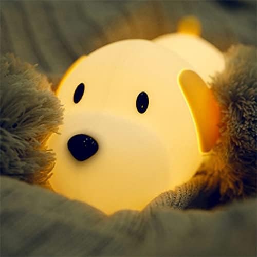 סיליקון כלב הוביל לילה אור מגע חיישן 2 צבעים ניתן לעמעום טיימר נטענת המיטה גור מנורה לילדים תינוק מתנה