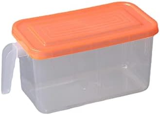 תיבת אחסון מקררתקופסת מקרץקופסת קריספרמקררים בדרגת מזון מתאימים לקופסאות אחסון בעלות קיבולת גדולה של ירקות ופירות טריים 5 ליטר כתום