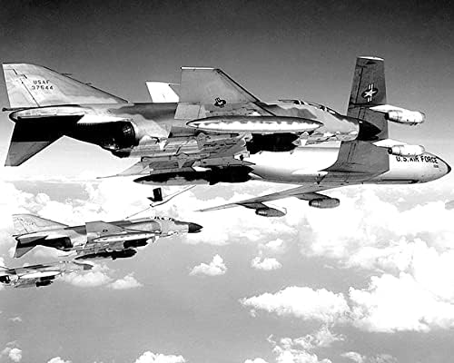 אף - 4 סי / אף-4 פנטום בומבר וקיי-סי-135 טנקרית 11 על 14 הדפסת תמונות של הליד כסף