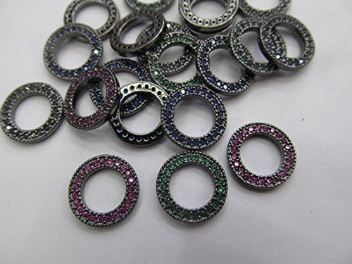 12 יחידות עיניים בעבודת יד מיקרו קריסטל פייב יהלום תליון תכשיטים תכשיטים ממוקד מעגל סופגנייה חרוזי תכשיטים עגולים 16 ממ