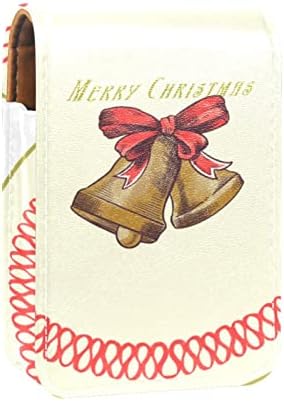 שפתון מקרה עם מראה חמוד נייד איפור תיק קוסמטי פאוץ, חג המולד קריקטורה זר פעמונים