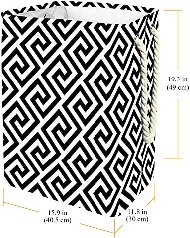 שחור ולבן גיאומטרי קו מופשט דפוס 300 ד אוקספורד עמיד למים בגדי סל גדול כביסה סל עבור שמיכות בגדי צעצועים בחדר שינה