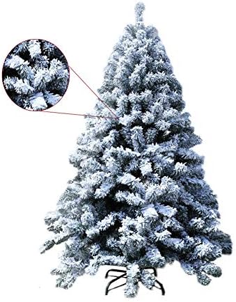 עץ חג מולד מלאכותי של שלג/נוהר, עץ חג מולד מלאכותי, פרימיום צייר מנותק עץ חג המולד אורן קישוט לחופשה עם מעמד מתכת מתקפל, 400 טיפים ענפים,